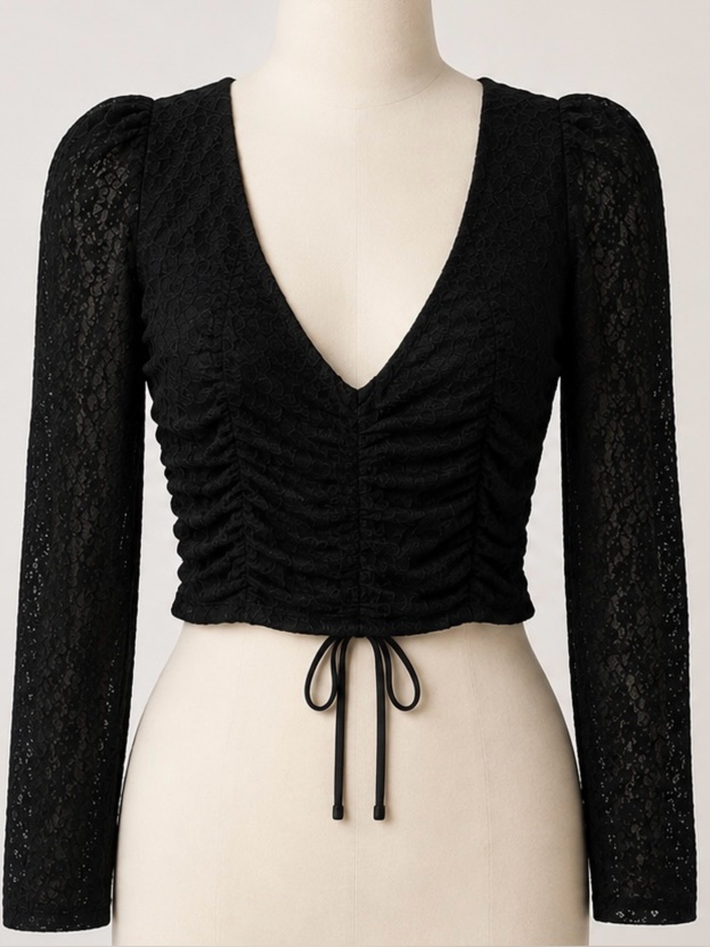 Lulu's Black Ruched Backless Blouse - Size M 🖤 Witchy & Romantic
